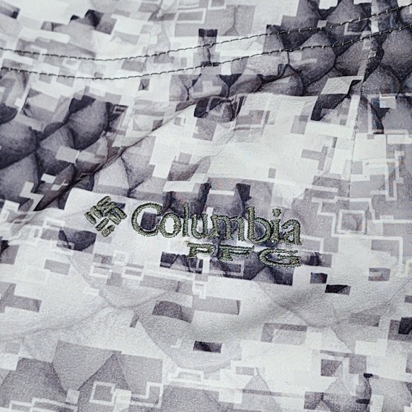 Columbia PFG Digital Camo Board Short sz 38 Men Ombre Gray Bottle Opener 10" 21" - Picture 11 of 12